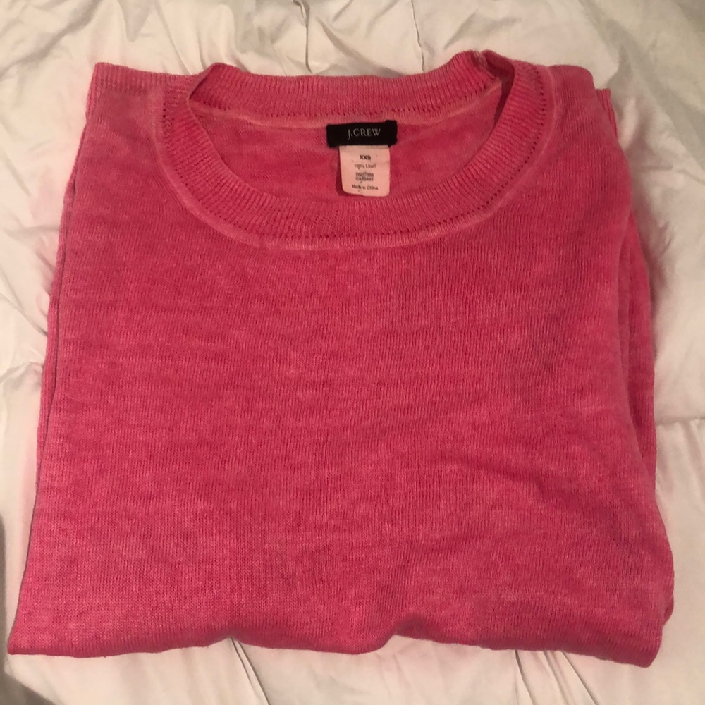 Jcrew pink linen shirt/ size XXS